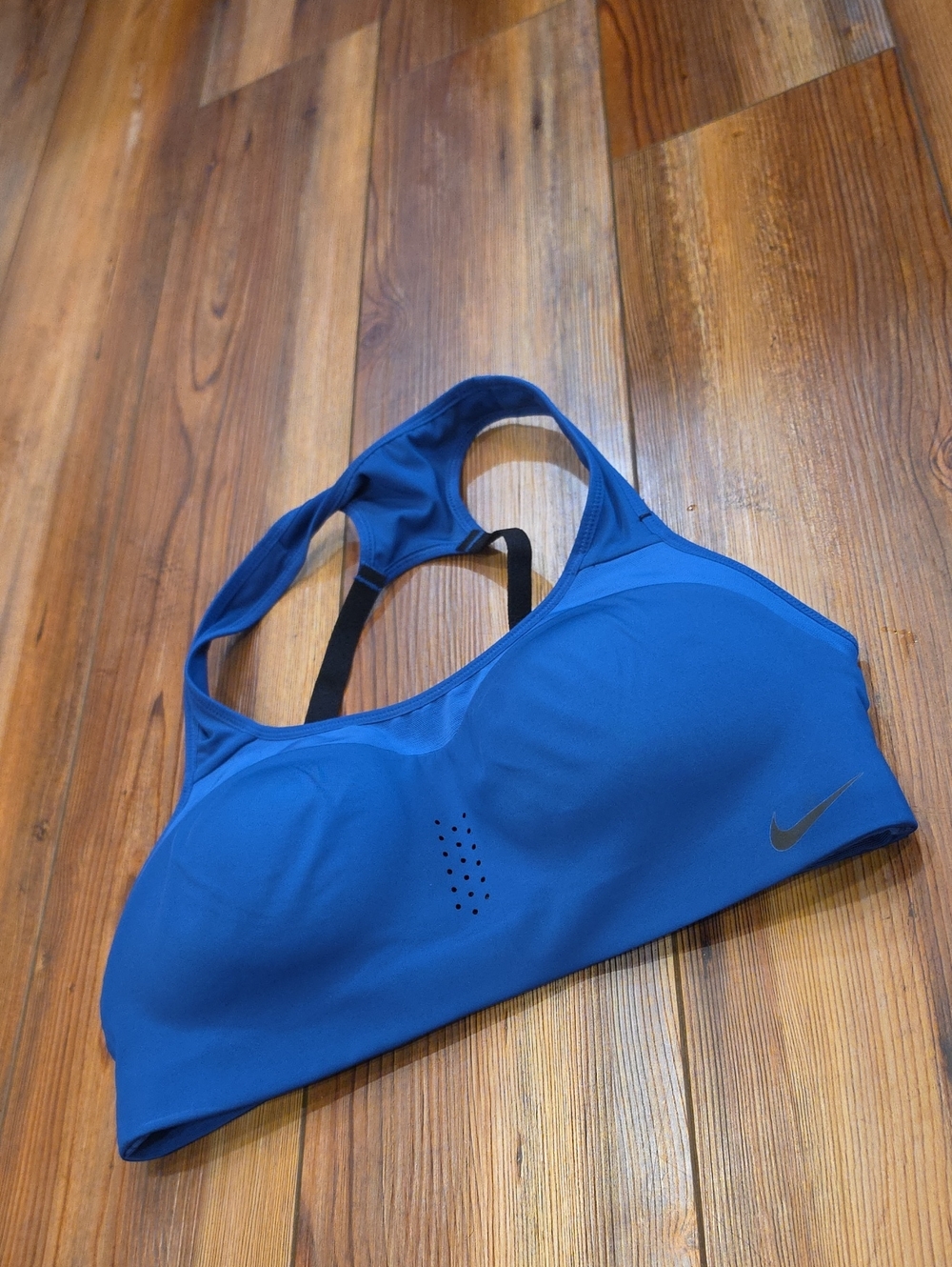 Nike Women's Royal Blue Racerback Sports Bra with Small Swoosh